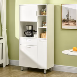 HOMCOM Freestanding Kitchen Storage Unit Cupboard Cabinets Drawers Shelf