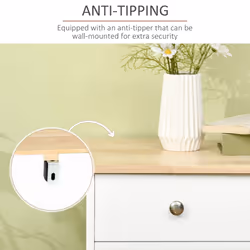 HOMCOM Modern Sideboard Buffet Cabinet with Storage Cabinets and Drawers White - Additional view 5