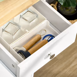 HOMCOM Modern Sideboard Buffet Cabinet with Storage Cabinets and Drawers White - Additional view 7