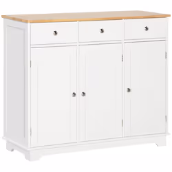 HOMCOM Modern Sideboard Buffet Cabinet with Storage Cabinets and Drawers White - Additional view 8