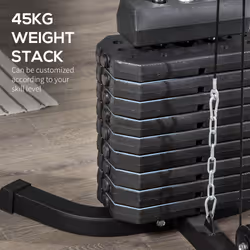 HOMCOM Multi Home Gym Machine with 45kg Weight Stack for Full Body Workout - Additional view 6
