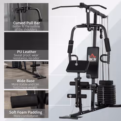 HOMCOM Multi Home Gym Machine with 45kg Weight Stack for Full Body Workout - Additional view 7