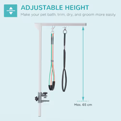 PawHut Adjustable Pet Grooming Arm w/ Clamp, Haunch Holders, Grooming Loop - Additional view 4