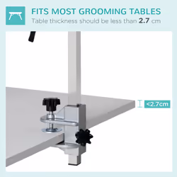 PawHut Adjustable Pet Grooming Arm w/ Clamp, Haunch Holders, Grooming Loop - Additional view 5