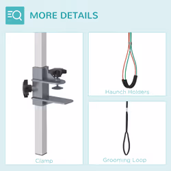 PawHut Adjustable Pet Grooming Arm w/ Clamp, Haunch Holders, Grooming Loop - Additional view 6