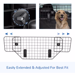 PawHut Car Dog Guard Mesh Boot Barrier Pet Headrest Travel, 90-120W x 40.5H cm