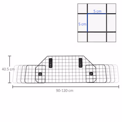 PawHut Car Dog Guard Mesh Boot Barrier Pet Headrest Travel, 90-120W x 40.5H cm - Additional view 8