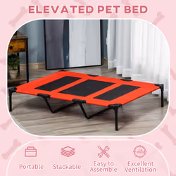 PawHut Elevated Dog Bed Cooling Raised Pet Cot for Indoor Outdoor Use, XX Large
