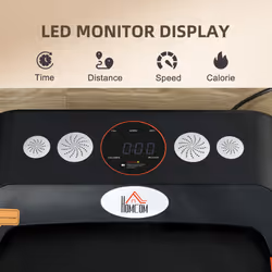 HOMCOM Foldable Walking Treadmill w/ LED Display, Red