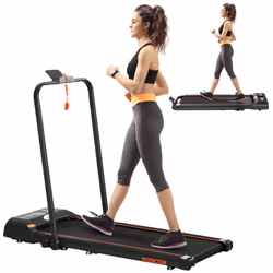 HOMCOM Foldable Walking Treadmill w/ LED Display, Red - Additional view 8