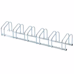 HOMCOM Bike Parking Rack Bicycle Locking Storage Stand for 6 Cycling Silver