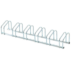 HOMCOM Bike Parking Rack Bicycle Locking Storage Stand for 6 Cycling Silver