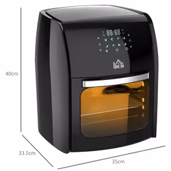 HOMCOM 12L Air Fryer Oven with 8 Preset Modes Rapid Air Circulation 1800W Black - Additional view 8