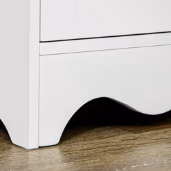 HOMCOM Freestanding Kitchen Cupboard 4-Door Storage Cabinet w/ 4 Shelves, White - Additional view 8