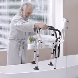HOMCOM Adjustable Shower Stool with Suction Foot Pads for Elderly Disabled - Additional view 8