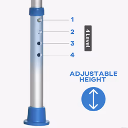 HOMCOM Adjustable Shower Stool with Foot Pads for Elderly Disabled Blue - Additional view 4