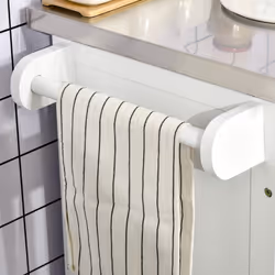 HOMCOM Rolling Kitchen Cart Storage Trolley with Drawer Towel Rail Steel White - Additional view 5