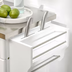 HOMCOM Rolling Kitchen Cart Storage Trolley with Drawer Towel Rail Steel White - Additional view 7