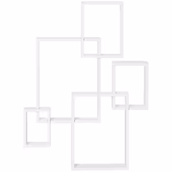 HOMCOM Floating Shelves, Interlocking Cube Shelves for Decoration, White - Additional view 8