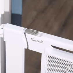 PawHut Pressure Fit Safety Gate for Stairs w/ Auto Close 75-82 cm - White - Additional view 7