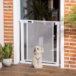 PawHut Pressure Fit Safety Gate for Stairs w/ Auto Close 75-82 cm - White - Additional view 9
