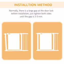 Pressure Fit Safety Gate for Doors, Dog Gate w/ Auto Close, 75-103 cm - White - Additional view 6