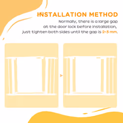 Pressure Fit Safety Gate for Doors, Dog Gate w/ Auto Close, 75-103 cm - Black - Additional view 5