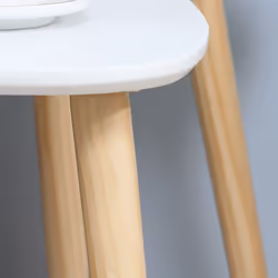 HOMCOM Side Table Set of 2, Modern End Coffee Bedside Tables White Natural - Additional view 7