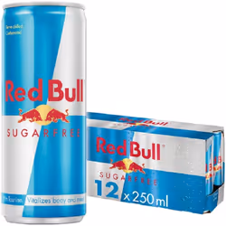 Red Bull Energy Drink, Sugarfree, 250ml x 12