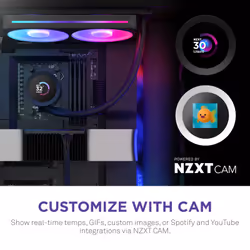 NZXT Kraken Plus RGB 240 Processor All-in-one liquid cooler 12 cm Black - Additional view 5