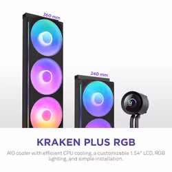 NZXT Kraken Plus 360 RGB Processor All-in-one liquid cooler Black 1 pc(s) - Additional view 2