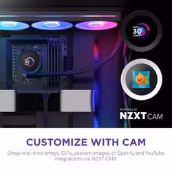 NZXT Kraken Plus 360 RGB Processor All-in-one liquid cooler Black 1 pc(s) - Additional view 5