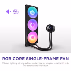 NZXT Kraken Plus 360 RGB Processor All-in-one liquid cooler Black 1 pc(s) - Additional view 6