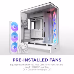 NZXT H9 Flow RGB Midi Tower White - Additional view 3