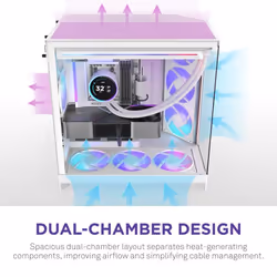NZXT H9 Flow RGB Midi Tower White - Additional view 6