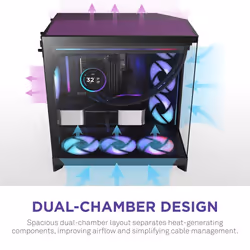 NZXT H9 Flow RGB Midi Tower Black - Additional view 6