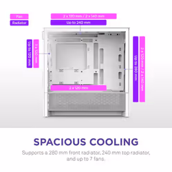 NZXT H9 H3 Flow Midi Tower White - Additional view 5