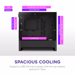 NZXT H9 H3 Flow Midi Tower Black - Additional view 5