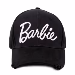 Barbie Adjustable Curved Peak Cap (Womens Black)