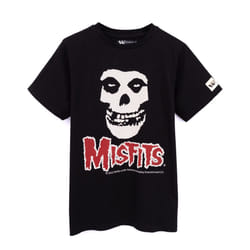 Misfits T-Shirt Kids Girls Boys Skull Music Band Logo Black Top - 11-12 Years