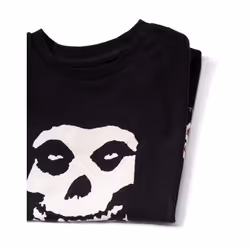 Misfits T-Shirt Kids Girls Boys Skull Music Band Logo Black Top - 11-12 Years