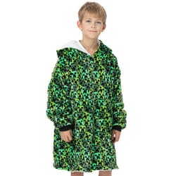 Minecraft Blanket Hoodie (Boys Green)