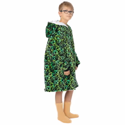 Minecraft Blanket Hoodie (Boys Green)