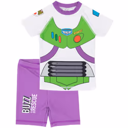 Disney Toy Story Buzz Lightyear Swimsuit Boys Two Piece Top Shorts Swim Set - 18-24 Months