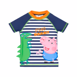 Peppa Pig George Pig Swimsuit Boys Kids Dinosaur Two Piece Top Short Swim Set - 12-18 Months