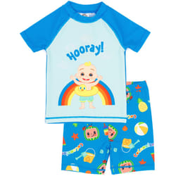 Cocomelon Swimsuit Boys Kids Musical Two Piece Top Short Swim Set - 12-18 Months