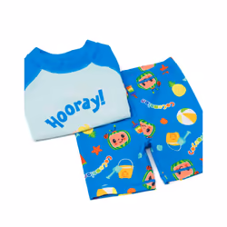 Cocomelon Swimsuit Boys Kids Musical Two Piece Top Short Swim Set - 4-5 Years