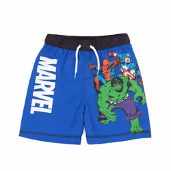 Marvel Swim Shorts Boys Kids Blue Hulk Spider-Man Swimwear Trunks - 8-9 Years