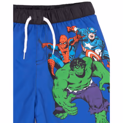 Marvel Swim Shorts Boys Kids Blue Hulk Spider-Man Swimwear Trunks - 8-9 Years