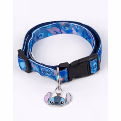 Disney Bowl , Collar , Charm and Lead Gift Set (Unisex Blue) - Medium